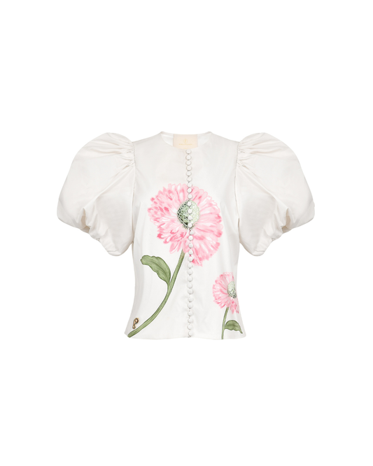 Greeny Flower Blouse